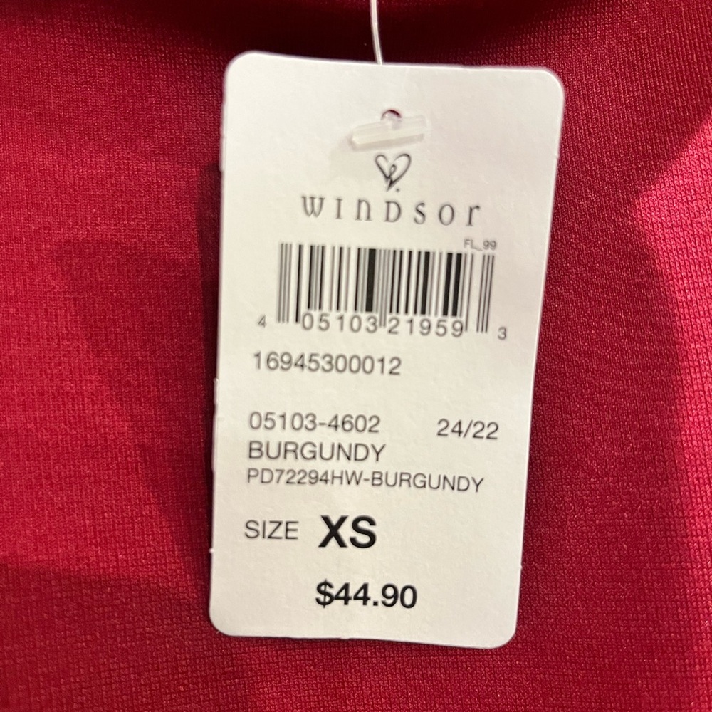 WINDSOR *NWT* Short and Sweet Mini Ponte Dress Burgundy XS Bodycon Dress - Picture 8 of 9